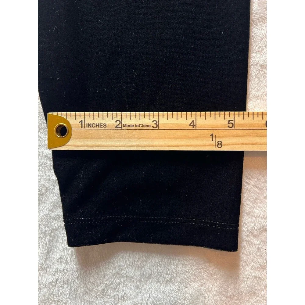 J.Crew Black Velvet Velour Leggings Women’s Large Stretch Pull On Pants